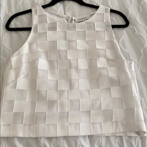 Milly White cropped tank